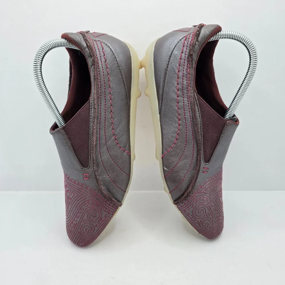 vintage Puma | boho burgundy leather sporty retro streetwear sneakers | WMS 9.5 - Picture 9 of 10